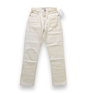 Etica Finn Slim Ankle Straight Ankle Jeans Vintage White NWT Size 24 Neutral